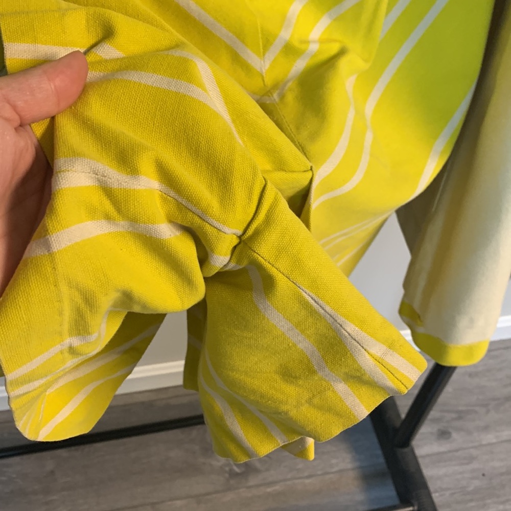 Vintage 50’s/60’s Yellow Chevron 2-Piece Romper & Jacket Set - Picture 4 of 7